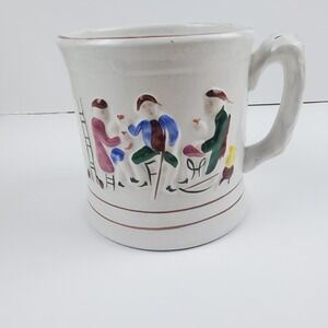 Large 5 Inch Late 19th Century Staffordshire Mug With Frog Surprise